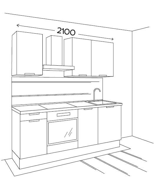 Кухня ДИДЖИ  с трехмерными фасадами