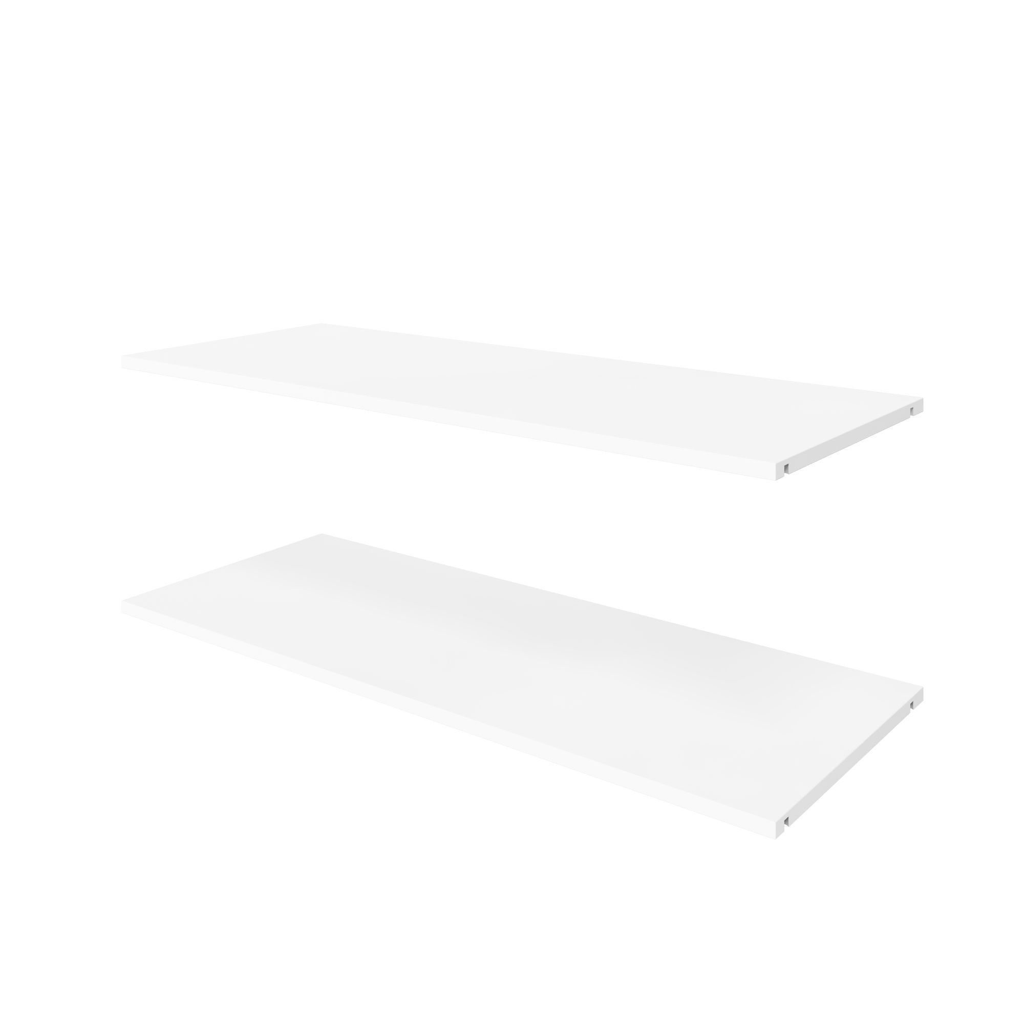 Комплект полок для шкафа 100 см, глубиной 40 см, 2 шт,  ЛДСП Белый