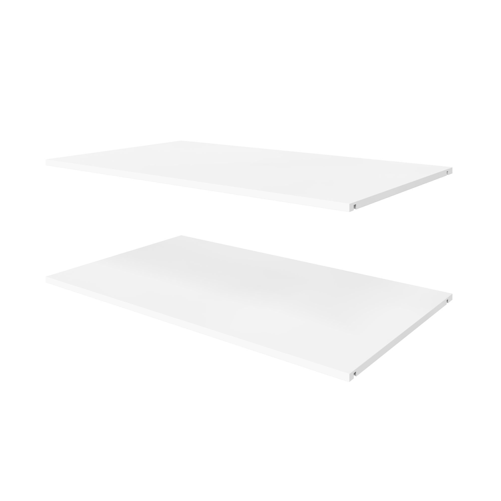Комплект полок для шкафа 100 см, глубиной 58 см, 2 шт,  ЛДСП Белый