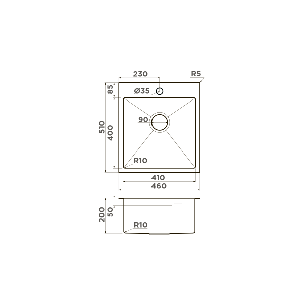 Мойка OMOIKIRI Akisame 46-LG (4973081) (Комплект выпуска арт. 4956473)