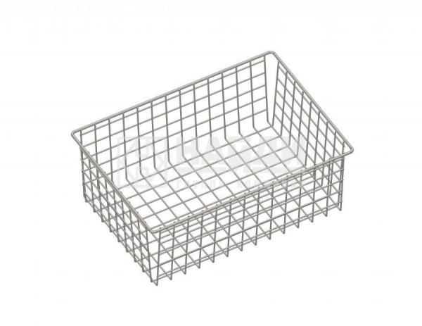 Корзина выдвижная 19х71х35 с доборами, для неглубокого шкафа шириной 80 см, серебристый металлик