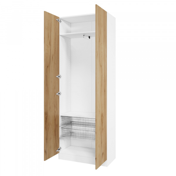 Корпус шкафа шириной 80 см, ЛДСП Белый, 220х80х40