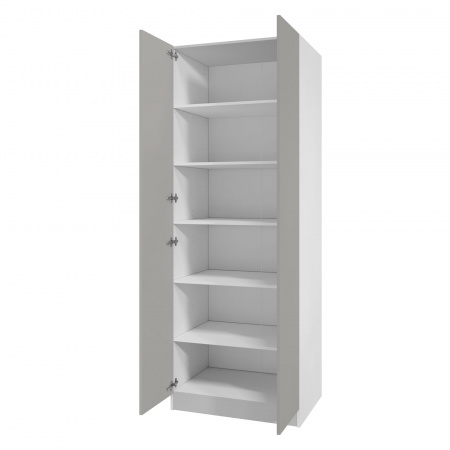 Дверь 210х40 для распашного шкафа шириной 80 см, ЛДСП цвет Шиншилла серая