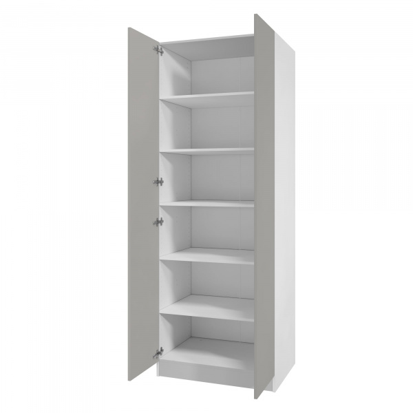 Дверь 210х40 для распашного шкафа шириной 80 см, ЛДСП цвет Шиншилла серая