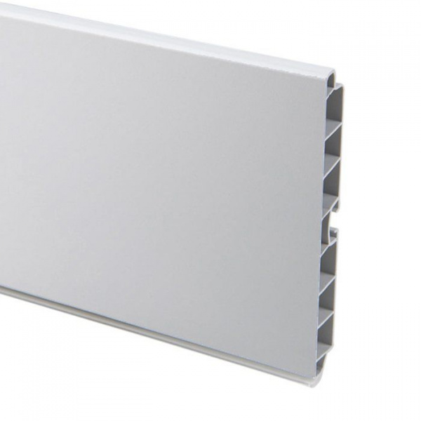 Цоколь для кухни 400х10 см со стыковочными элементами и заглушками цвет Хром