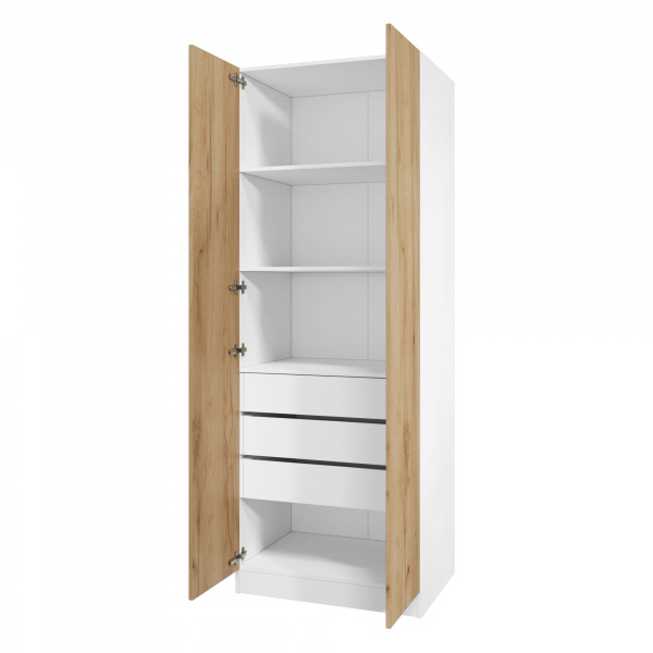 Дверь 210х40 для распашного шкафа шириной 80 см, ЛДСП цвет Дуб золотой