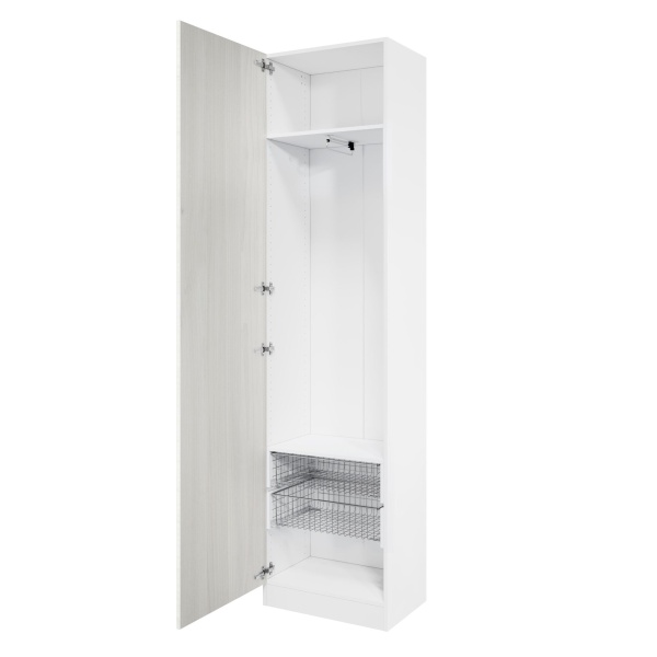 Дверь 230х60 для распашного шкафа шириной 60 см, ЛДСП цвет Скандинавское белое дерево