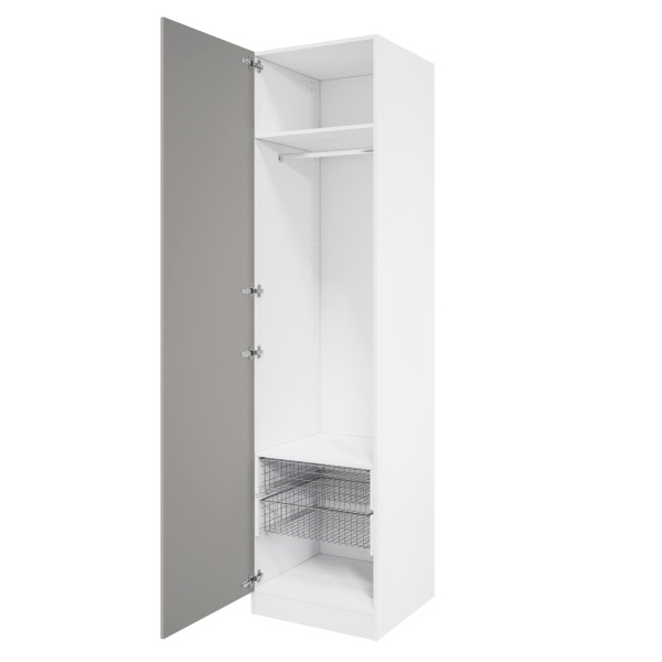 Дверь 230х60 для распашного шкафа шириной 60 см, ЛДСП цвет Шиншилла серая