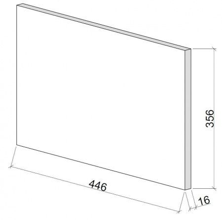 Дверь для ящика ЛАЙТ 35,6х44,6 см ЛДСП цвет Шиншилла серая