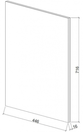 Дверь для шкафа ЛАЙТ 71,6х44,6 см ЛДСП цвет Скандинавское белое дерево