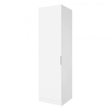 Шкаф 1-дверный ЛАЙТ К3, 240х60х42, ЛДСП, Белый перламутр, с полками