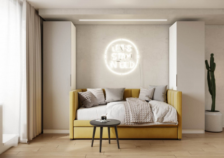 Шкаф 1-дверный ЛАЙТ К3, 220х60х42, ЛДСП, Кашемир, с полками