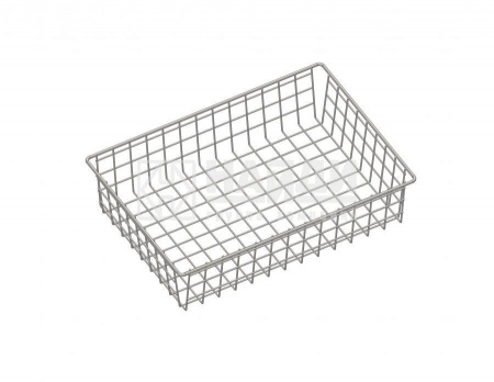 Корзина выдвижная 12х71х35, для неглубокого шкафа шириной 80 см, цвет серебристый металлик