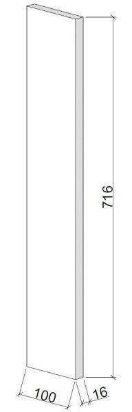 Фасад фальшпланка для шкафа ЛАЙТ 71,6х10 см ЛДСП цвет Кашемир 