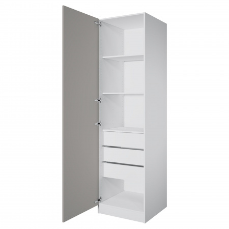 Дверь 210х60 для распашного шкафа шириной 60 см, ЛДСП цвет Шиншилла серая