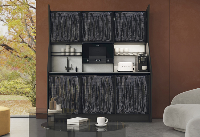 Первая мебельная представила первую в России кухню с 3D-фасадами