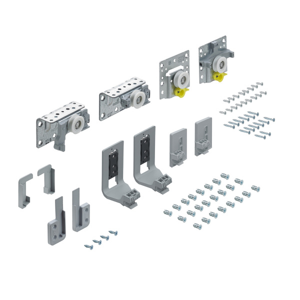 Комплект раздвижной системы для шкафа-купе с двумя дверями шириной 180 см