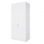 Шкаф 2-дверный распашной ЛАЙТ К3, 220х100х42, ЛДСП, Белый перламутр, с полками