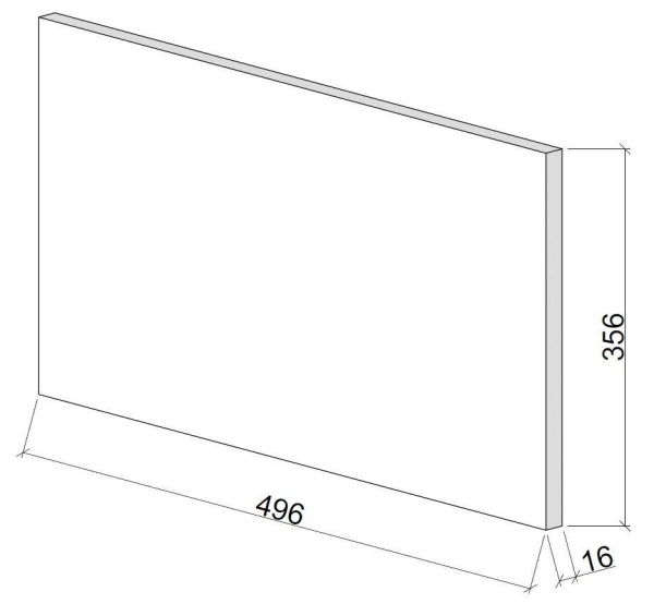 Дверь для навесного шкафа ЛАЙТ 35,6х49,6 см ЛДСП цвет Дуб золотой