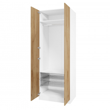 Корпус шкафа шириной 80 см, ЛДСП Белый, 220х80х58