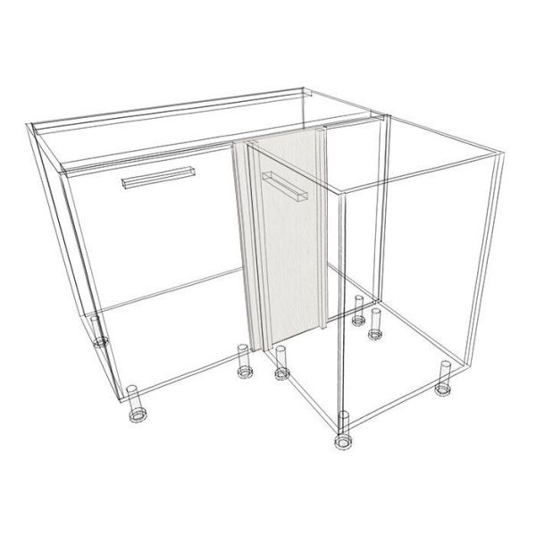 Угловая планка для напольного углового шкафа ЛАЙТ ЛДСП цвет Скандинавское белое дерево 72х30х4 см