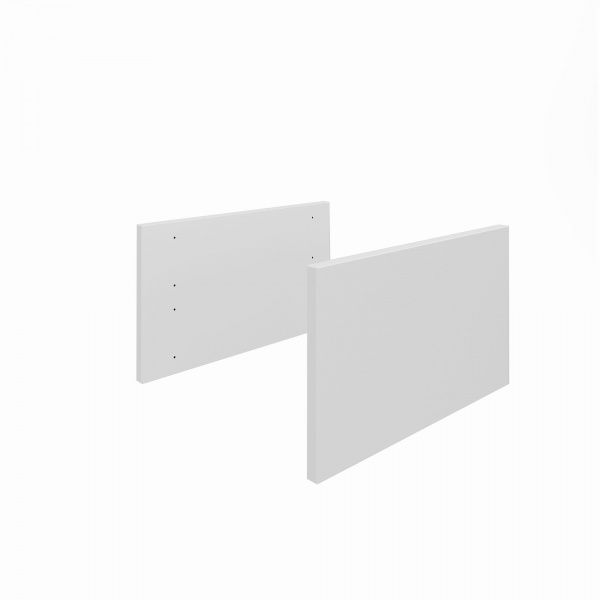 Корзина выдвижная 19х50х35 с доборами, для неглубокого шкафа шириной 60см, серебристый металик