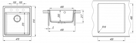 Мойка Dr.Gans Ника 470 Графит (25.070.B0470.411)
