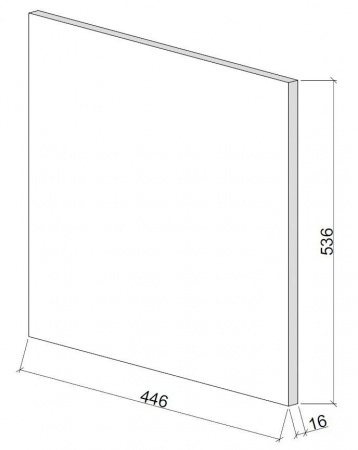 Дверь для напольного шкафа ЛАЙТ 53,6х44,6 см ЛДСП цвет Шиншилла серая