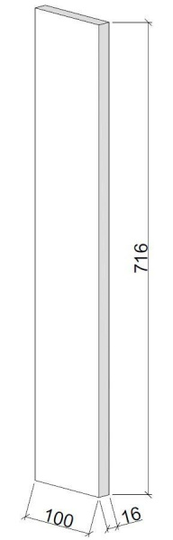 Фасад фальшпланка для шкафа ЛАЙТ 71,6х10 см ЛДСП цвет Скандинавское белое дерево 