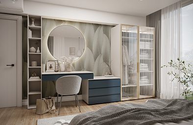 Шкаф распашной со стеклом в алюминиевой рамке