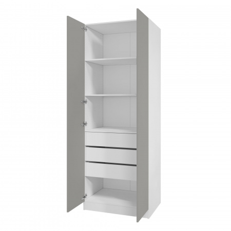 Дверь 210х40 для распашного шкафа шириной 80 см, ЛДСП цвет Шиншилла серая