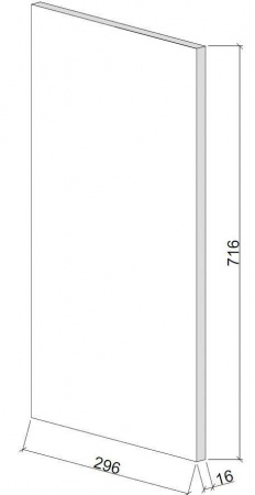 Дверь для шкафа ЛАЙТ 71,6х29,6 см ЛДСП цвет Белый перламутр
