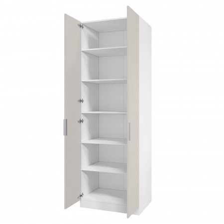 Шкаф 2-дверный распашной ЛАЙТ К3, 240х80х60, ЛДСП, Кашемир, с полками