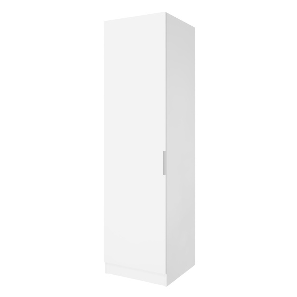 Шкаф 1-дверный ЛАЙТ К1, 240х60х60, ЛДСП, Белый перламутр, с ящиками и полками