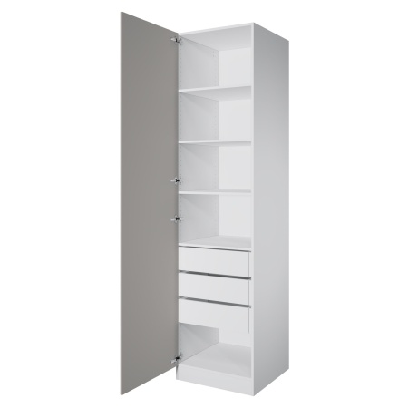 Дверь 230х60 для распашного шкафа шириной 60 см, ЛДСП цвет Шиншилла серая