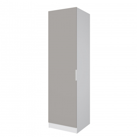 Шкаф 1-дверный ЛАЙТ К3, 220х60х60, ЛДСП, Шиншилла серая, с полками