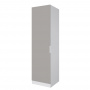 Шкаф 1-дверный ЛАЙТ К3, 220х60х60, ЛДСП, Шиншилла серая, с полками