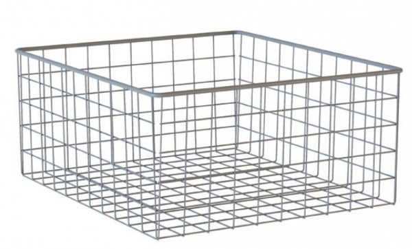 Корзина выдвижная 19х50х50, с доборами, для шкафа шириной 60 см, серебристый металлик