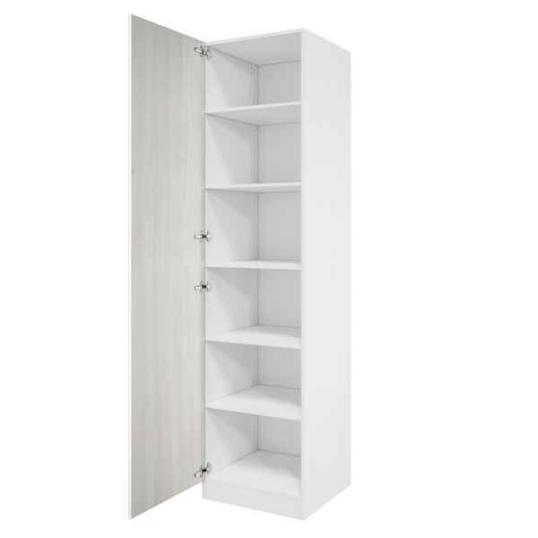 Дверь 230х60 для распашного шкафа шириной 60 см, ЛДСП цвет Скандинавское белое дерево