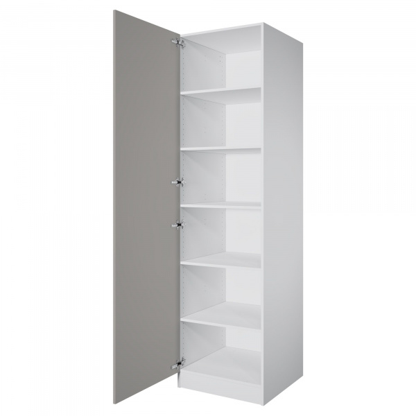 Дверь 210х60 для распашного шкафа шириной 60 см, ЛДСП цвет Шиншилла серая