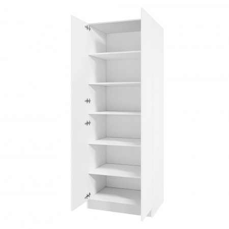 Дверь 210х40 для распашного шкафа шириной 80 см, ЛДСП цвет Белый перламутр