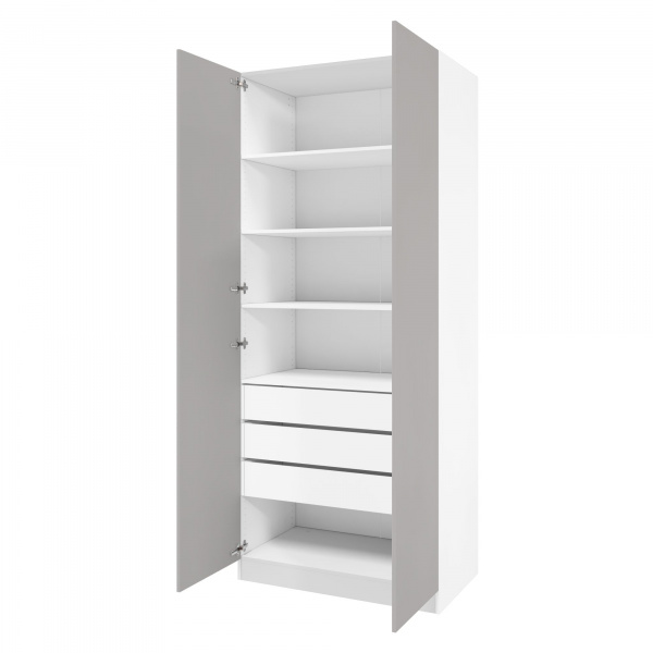 Дверь 230х50 для распашного шкафа шириной 100 см, ЛДСП цвет Белый перламутр