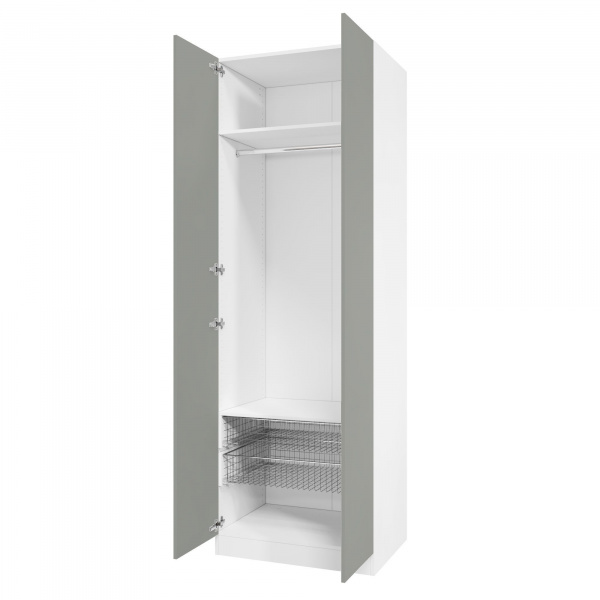 Дверь 230х40 для распашного шкафа шириной 80 см, ЛДСП цвет Шиншилла серая