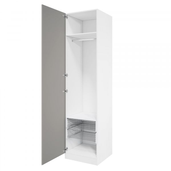 Дверь 230х60 для распашного шкафа шириной 60 см, ЛДСП цвет Шиншилла серая