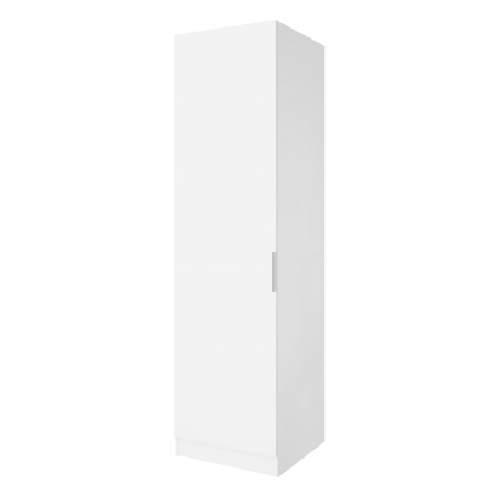 Шкаф 1-дверный ЛАЙТ К1, 220х60х42, ЛДСП, Белый перламутр, с ящиками и полками