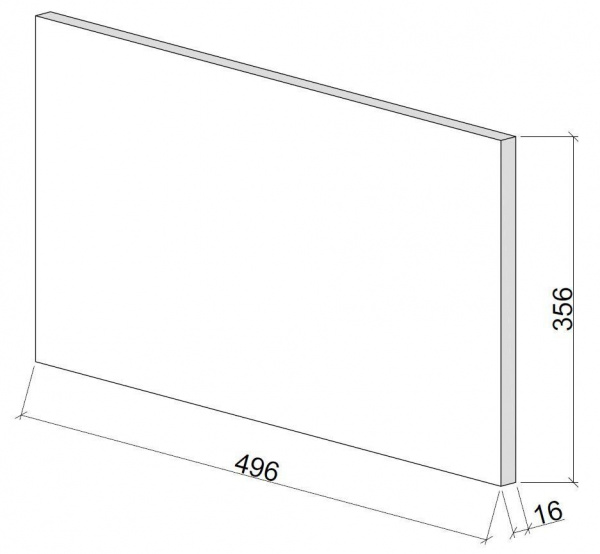 Дверь для навесного шкафа ЛАЙТ 35,6х49,6 см ЛДСП цвет Белый перламутр