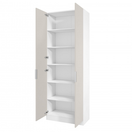 Шкаф 2-дверный распашной ЛАЙТ К3, 220х80х42, ЛДСП, Кашемир, с полками