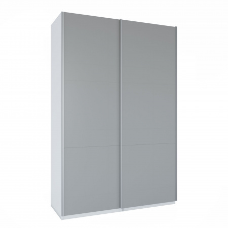 Шкаф-купе ЛАЙТ Е1, 220х160х58, ЛДСП, Шиншилла, с ящиками, полками и штангами