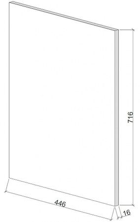 Дверь для встраиваемой посудомоечной машины 45 см 71,6х44,6 см ЛДСП цвет Белый перламутр
