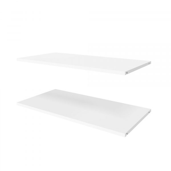 Комплект полок для шкафа 80 см, глубиной 40 см, 2 шт,  ЛДСП Белый